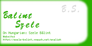 balint szele business card