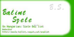 balint szele business card